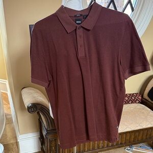 BOSS Men's Polo Shirt in Deep Brown